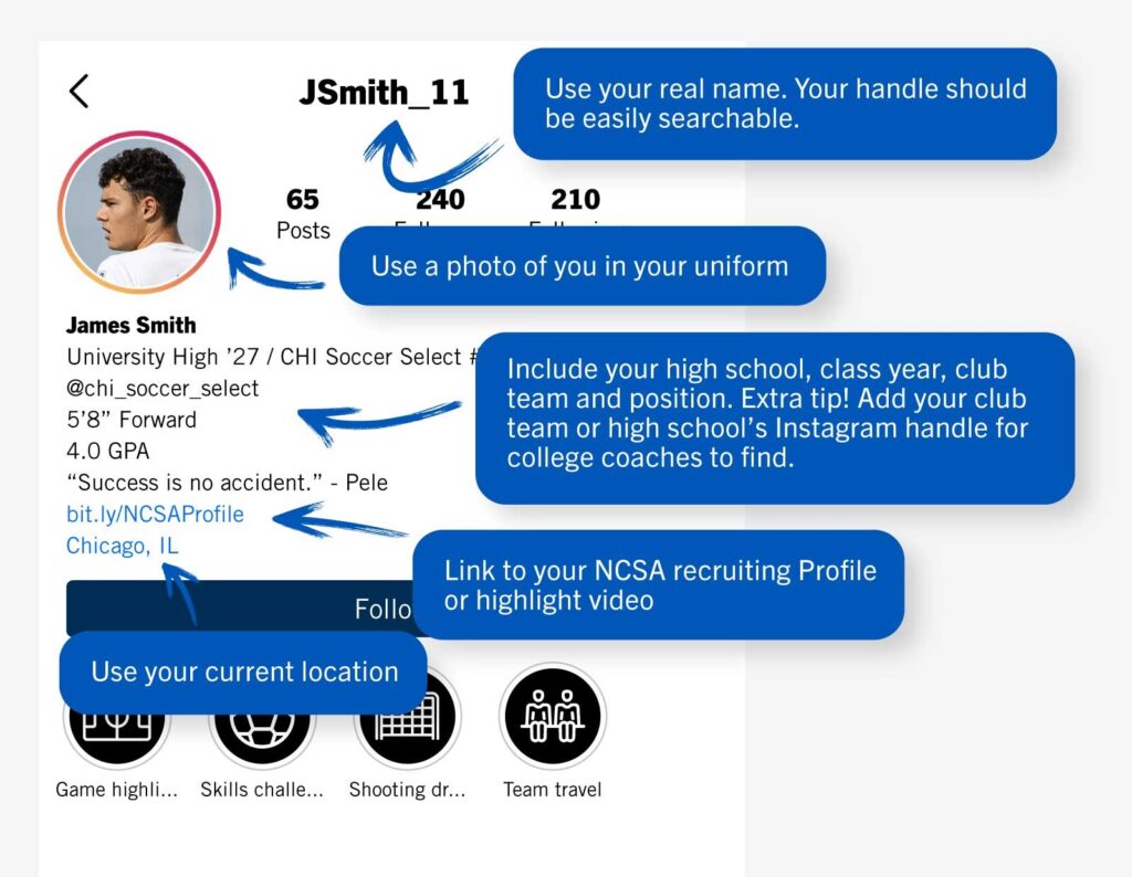 Example of an Instagram Athlete Bio Example of an Instagram Athlete Bio